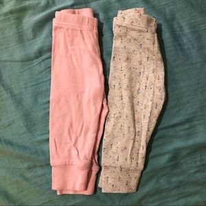 4/$12 Just One You Baby Girls Pink/Gray Pants Set 9M